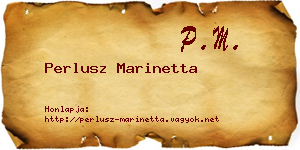 Perlusz Marinetta névjegykártya